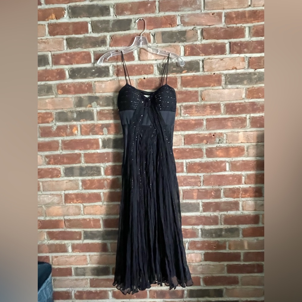 Nina Austin Black Beaded Cocktail Dress